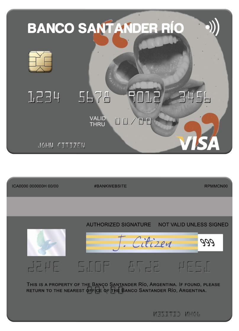 Argentina Banco Santander Rio visa card